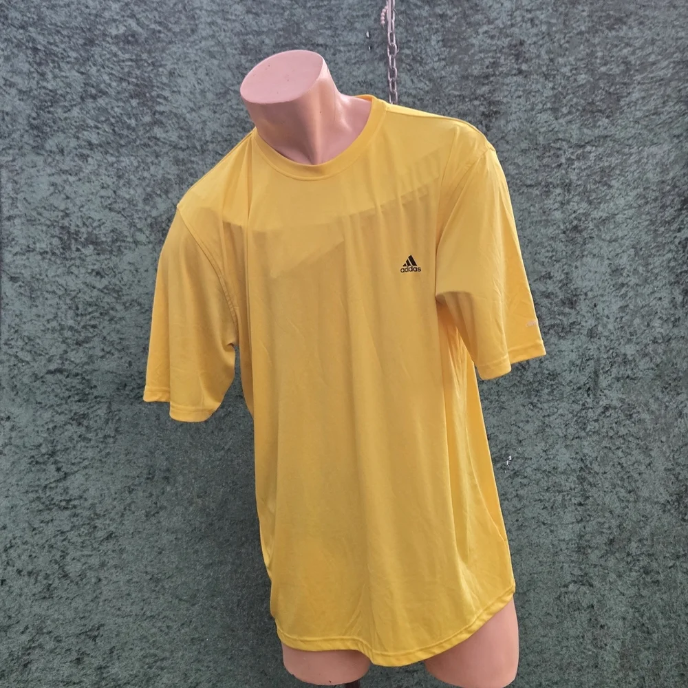 Adidas Men's Bright Yellow Short Sleeve Tee